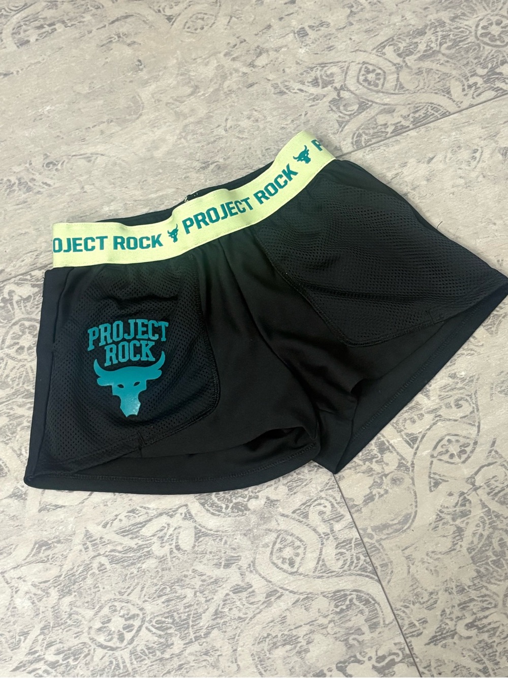 Project Rock | Under Armour Girls Black Athletic / Workout Shorts SZ S ( 6-7 )